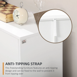 White Cabinet Slim 4-Drawer With Shelf For Home by HOMCOM