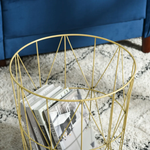 HOMCOM HOMCOM Set of 2 Nesting End Tables Side Tables w/ Basket Removable Top, White - Nest of Tables