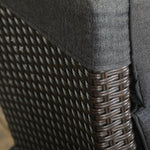 Outsunny Outdoor Recliner Chair with Cushion Rattan Reclining Lounge Chair by Outsunny