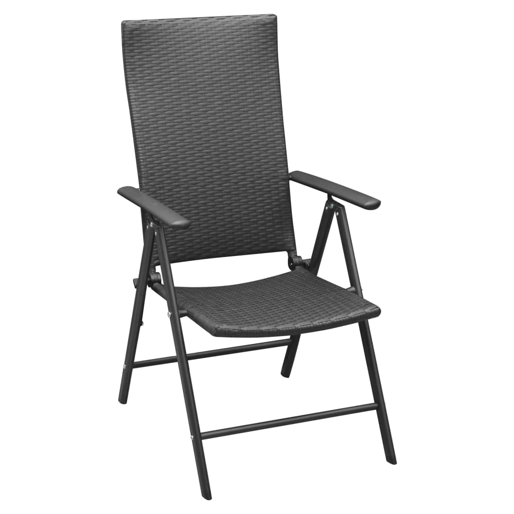 VidaXL Garden Dining Set 3Pc Black Brown Weatherproof Patio - vidaXL - Home Symphony