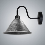 Un-branded Brushed Silver Wall Light Cone Shade E27 Dimmable Hallway - Wall Lights