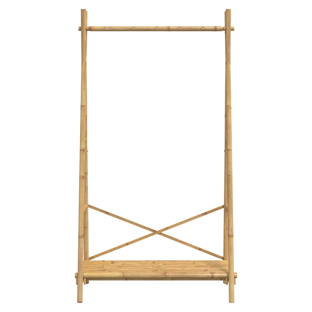 VidaXL Clothes Rack With Shelf 102x50x190 Cm Bamboo Durable Storage For Closet Organization - vidaXL - Home Symphony