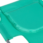 Outsunny Reclining Lounge Chair Face Cavity with Pillow Green - Sun Lounger