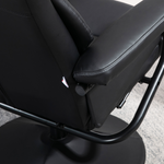HOMCOM PU Leather Swivel Recliner Armchair OneSize 360Degree - HOMCOM - Home Symphony