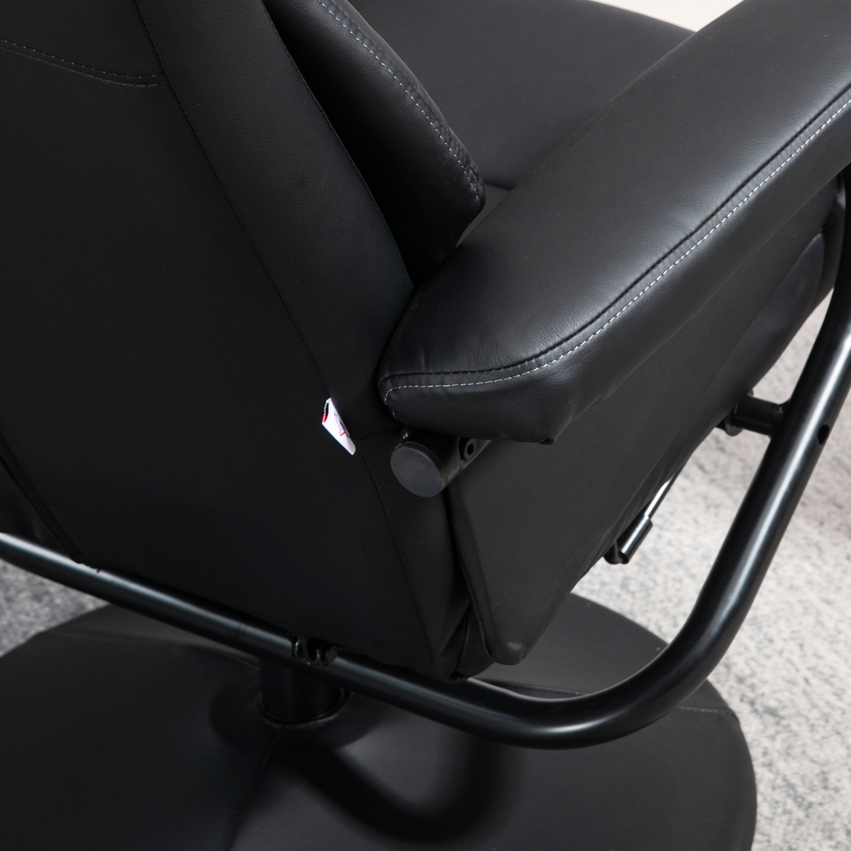 HOMCOM PU Leather Swivel Recliner Armchair OneSize 360Degree - HOMCOM - Home Symphony