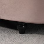 HOMCOM Tufted SemiCircle Storage Ottoman For Home - HOMCOM - Home Symphony