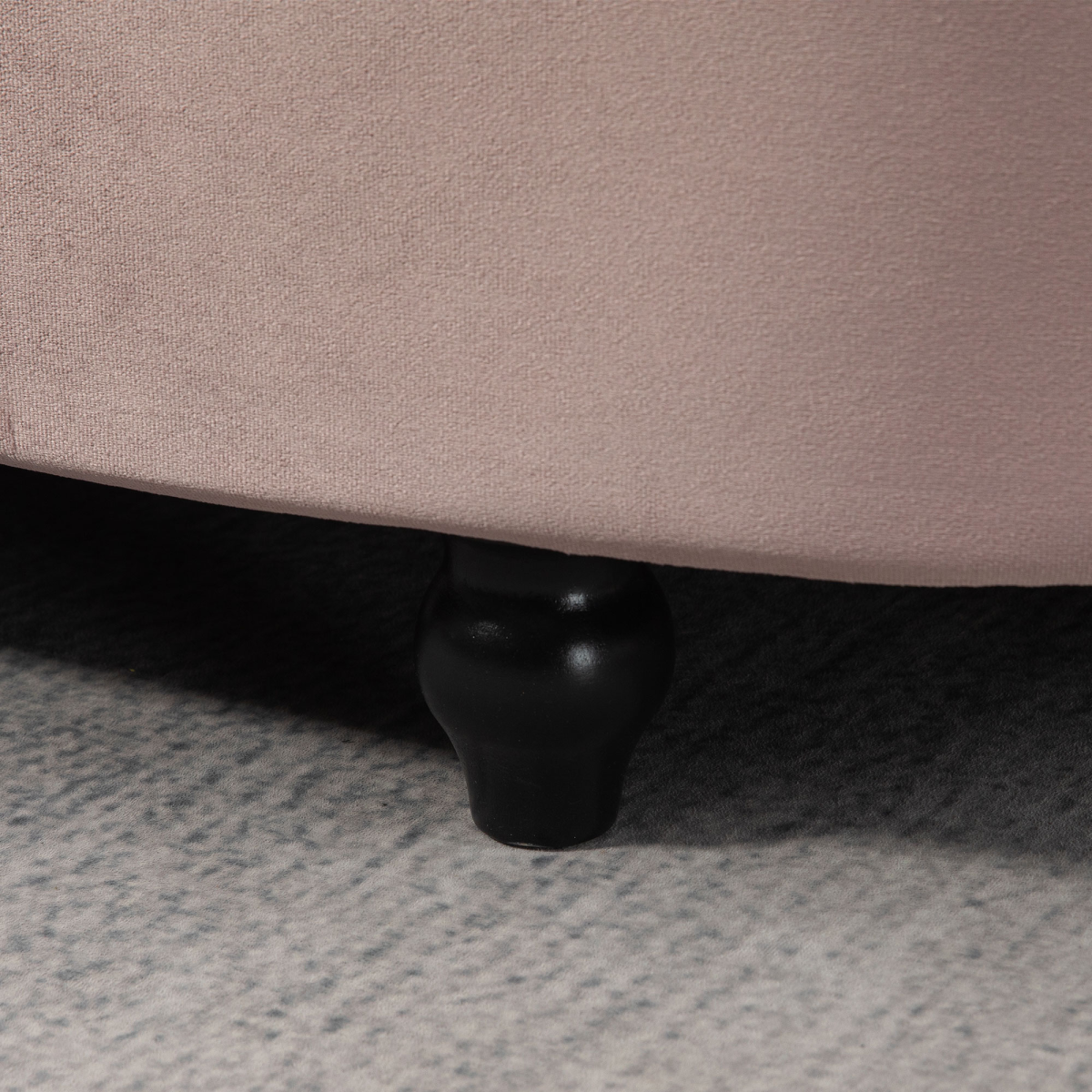 HOMCOM Tufted SemiCircle Storage Ottoman For Home - HOMCOM - Home Symphony