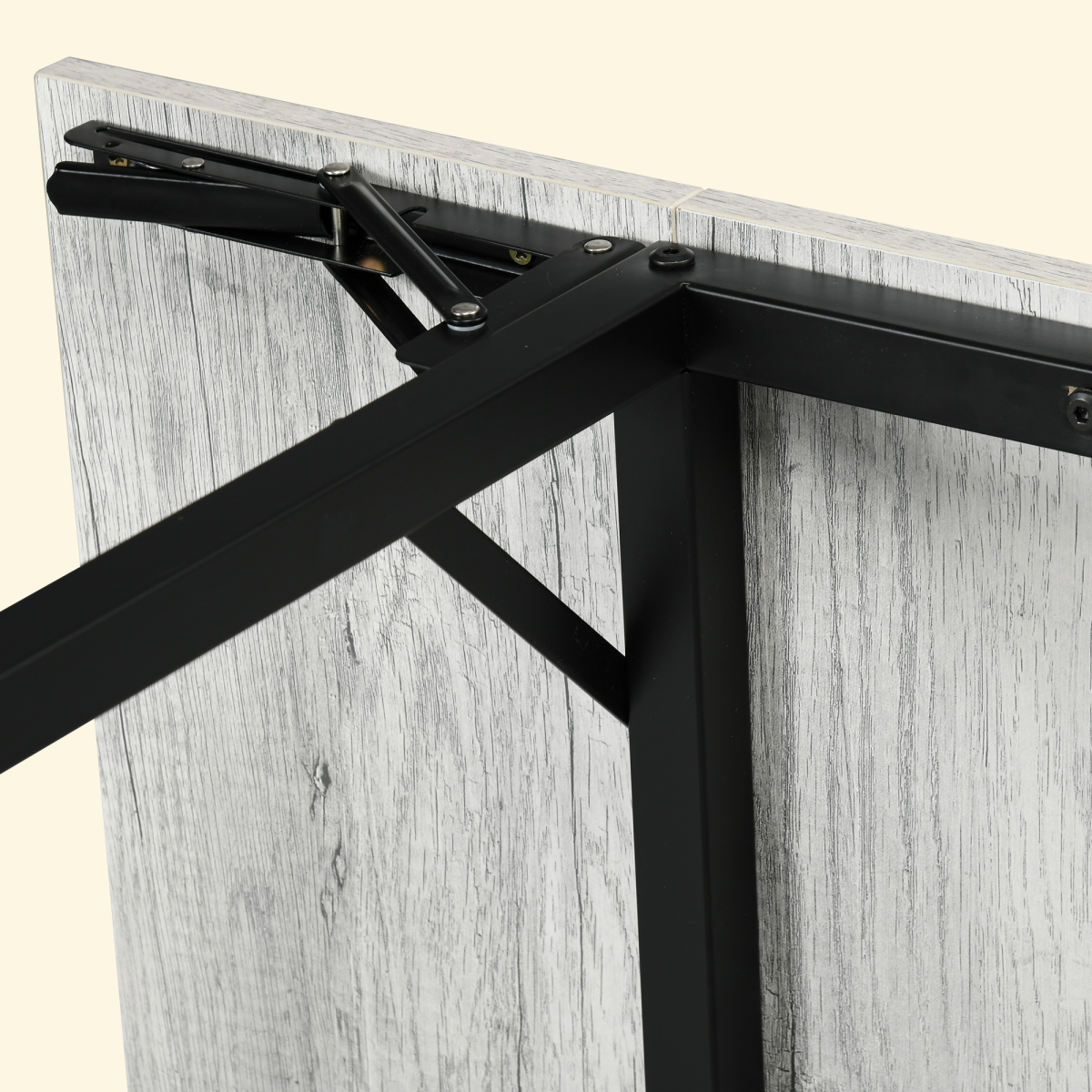 HOMCOM Folding Dining Table 2-4 Seats Drop Leaf Grey Kitchen - PawHut - Home Symphony