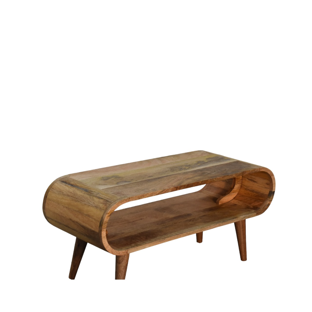 Artisan Furniture Amaya Coffee Table Medium Solid Mango Wood Nordic Style Oak Finish For Family Living Rooms