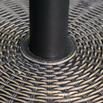 Outsunny Outsunny Cantilever Offset Umbrella Base Cement Parasol Stand, Black - Parasol