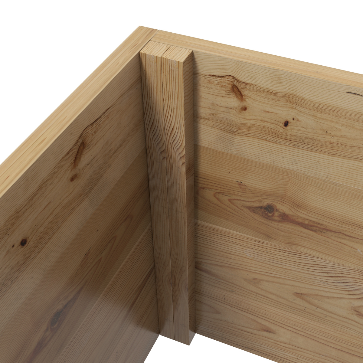 Outsunny Trellis Planter corner with back trellis panel in natural fir wood.