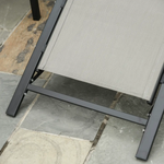 Unbranded 3 Pieces Lounge Chair Set Garden Sunbathing Chair w/ Table Grey Outsunny - Sun Lounger