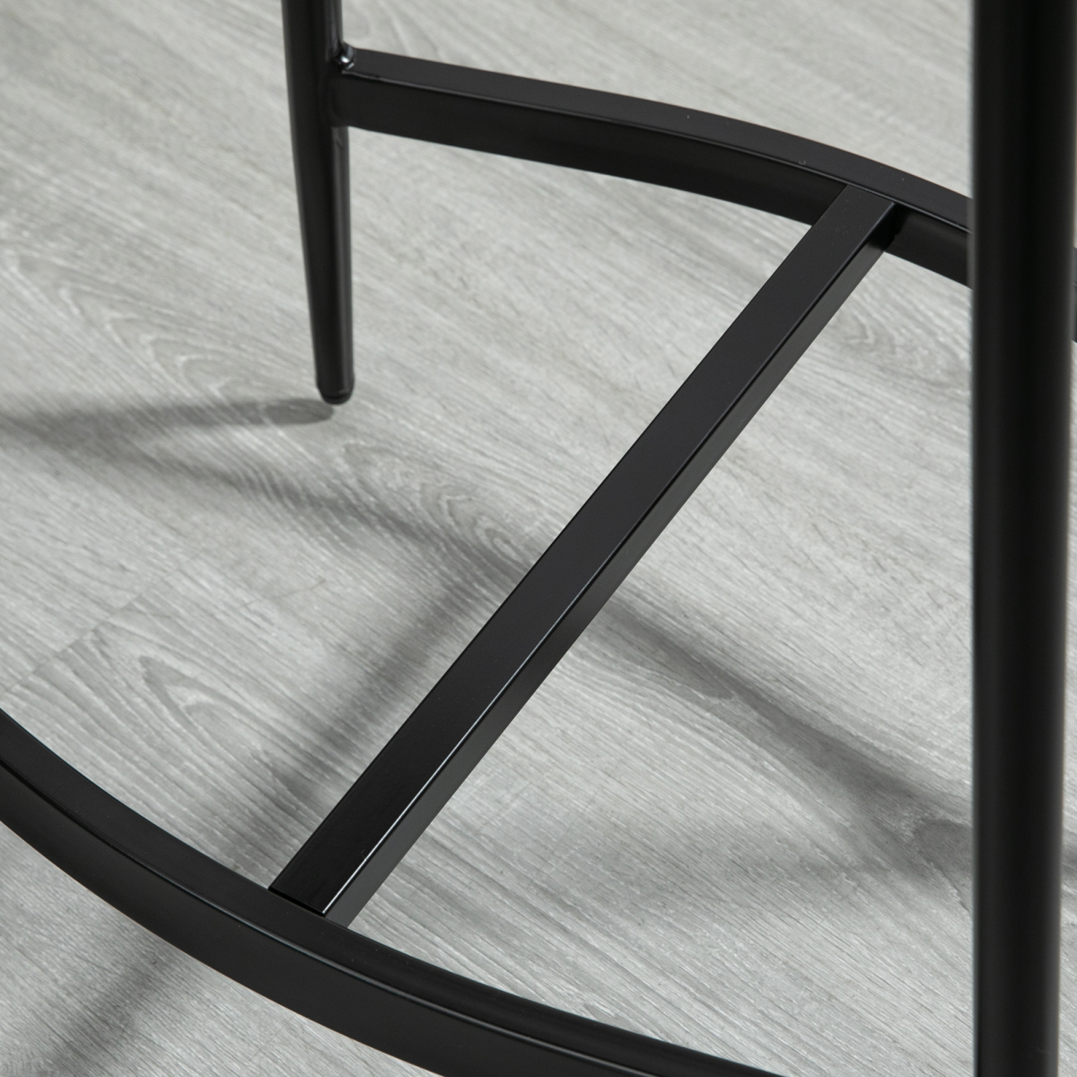 HOMCOM Bar Stool 89-99cm Curved Seat Grey Set of 2 - HOMCOM - Home Symphony