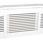 HOMCOM Prime White Radiator Cover Adjustable Slats Home - Radiator