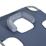Outsunny Outsunny Beach Chaise Lounge Portable Adjustable Backrest with Face Cavity Grey - Sun Lounger