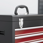 HOMCOM HOMCOM Tool Cabinet On Wheels Five Drawer Roller Cabinet With Lockable Door For Garage - Chest of Drawers