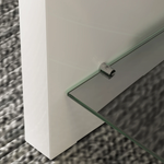 HOMCOM HOMCOM High Gloss Storage Coffee Table Two Tier White With Glass Shelf For Living Room - Coffee Table