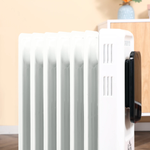 HomCom Oil Filled Radiator Tall LED Display 1630W 7 Fin With Eco Mode And 24 Hour Timer For Home Use by HOMCOM