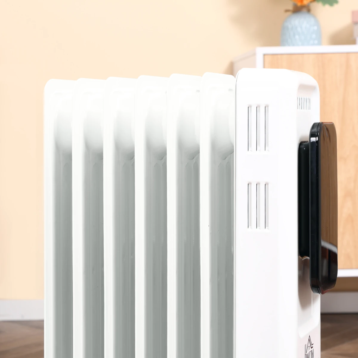 HomCom Oil Filled Radiator Tall LED Display 1630W 7 Fin With Eco Mode And 24 Hour Timer For Home Use by HOMCOM