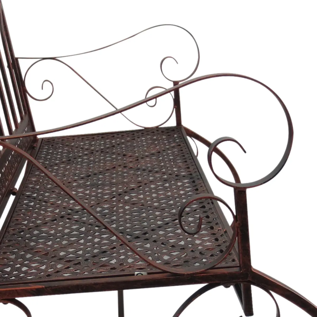 Outsunny Rocking Chair Swing Bench Loveseat Metal Bronze Garden Outdoor - Hammocks