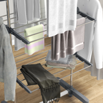 HOMCOM 3 Tier Large Clothes Airer 64.8cm Wheeled For Home by HOMCOM