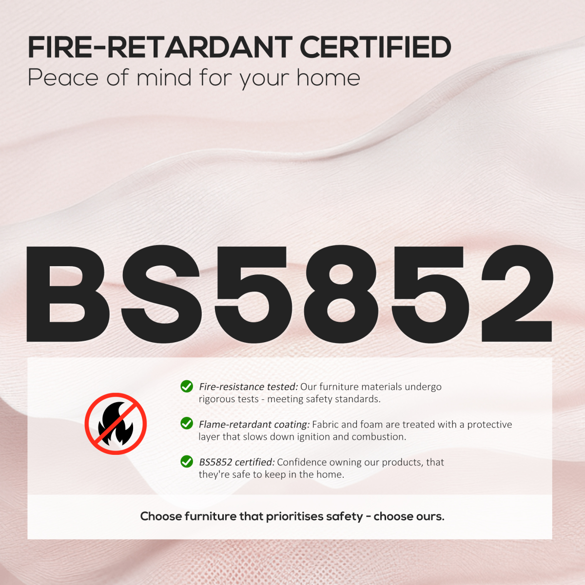 HOMCOM Gaming Chair Standard Size Adjustable Tilt For Gamers with BS5852 fire-retardant certification label.