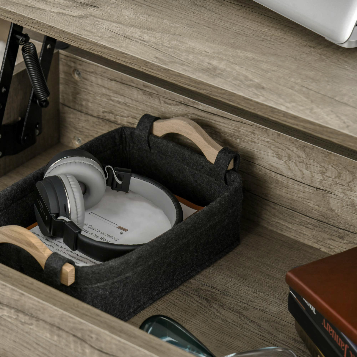 HOMCOM Lift Top Coffee Table With Hidden Storage