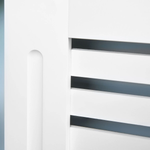 HOMCOM Radiator Cover Cabinet Medium Slatted Ventilation Top Shelf Child Safe Wall Mounted by HOMCOM