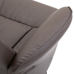 Home Symphony presents Premium Reclining Armchair Ottoman 2 Piece 360 Swivel Home in taupe faux leather, comfort.
