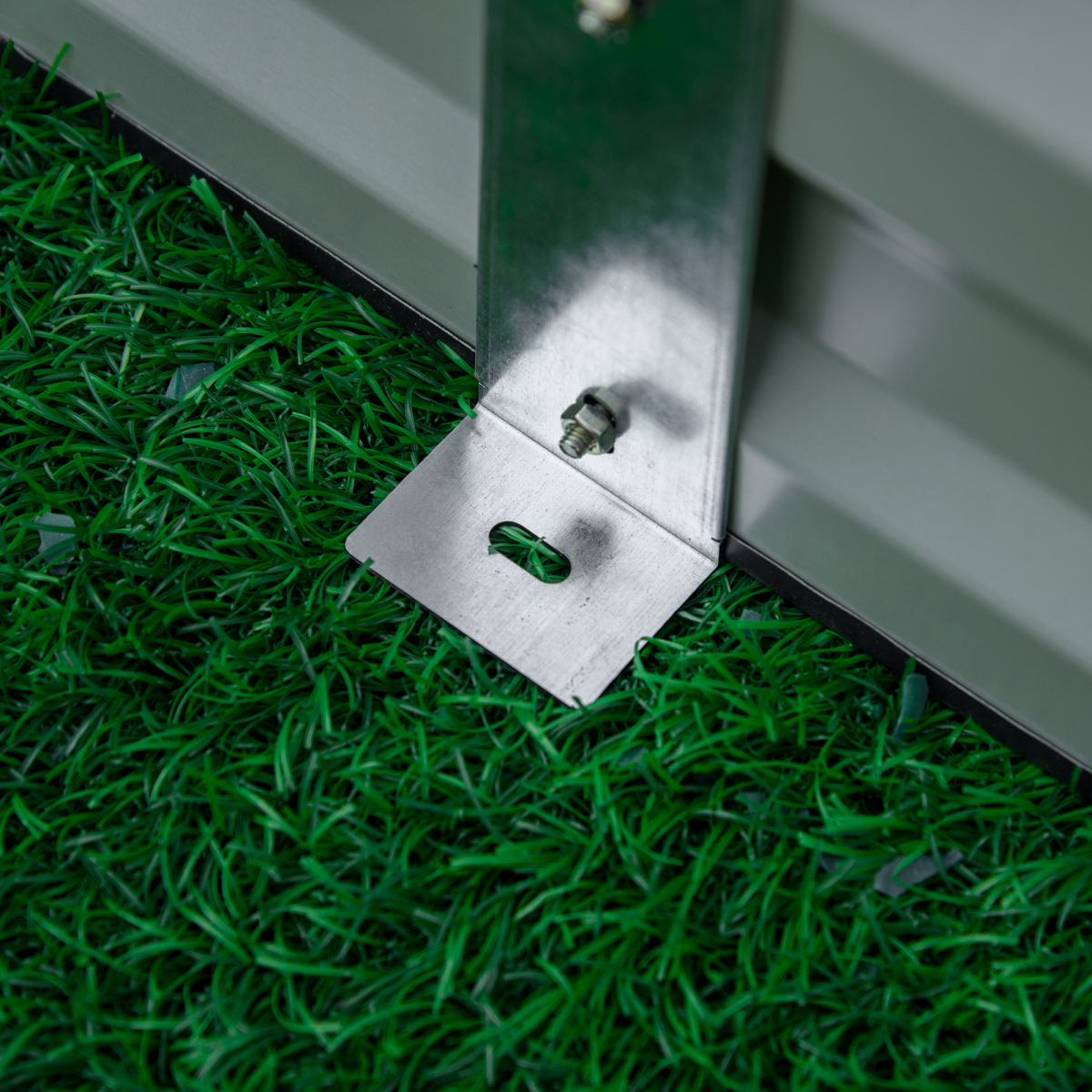 Outsunny raised garden bed 120x80cm with galvanised steel frame and open-bottom design on grass.