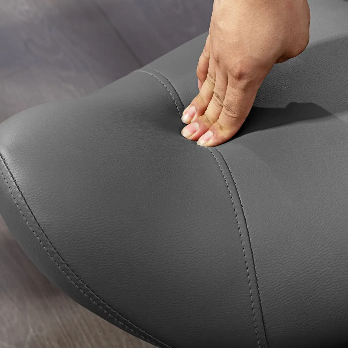 HOMCOM HOMCOM Saddle Stool Adjustable Rolling Salon Chair for Massage Spa Beauty Grey - Bar Stool