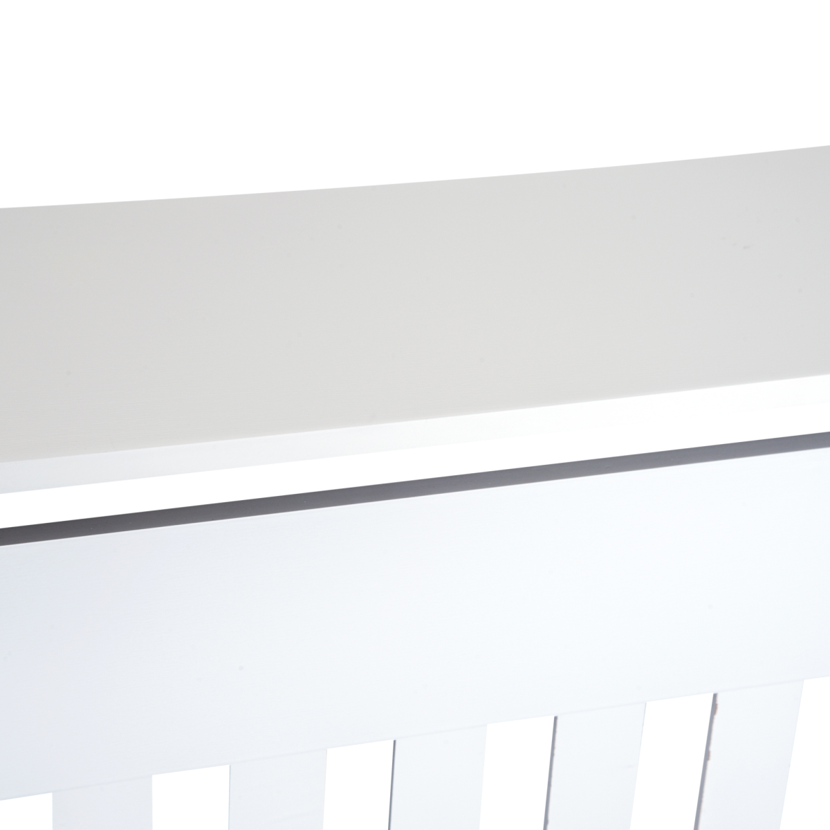 White Painted Radiator Cover Cabinet Standard Size Slatted Vent Top Shelf Wall Mount Home Office