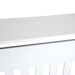 HOMCOM White Painted Radiator Cover Cabinet Standard Size Slatted Vent Top Shelf Wall Mount Home Office - Radiator