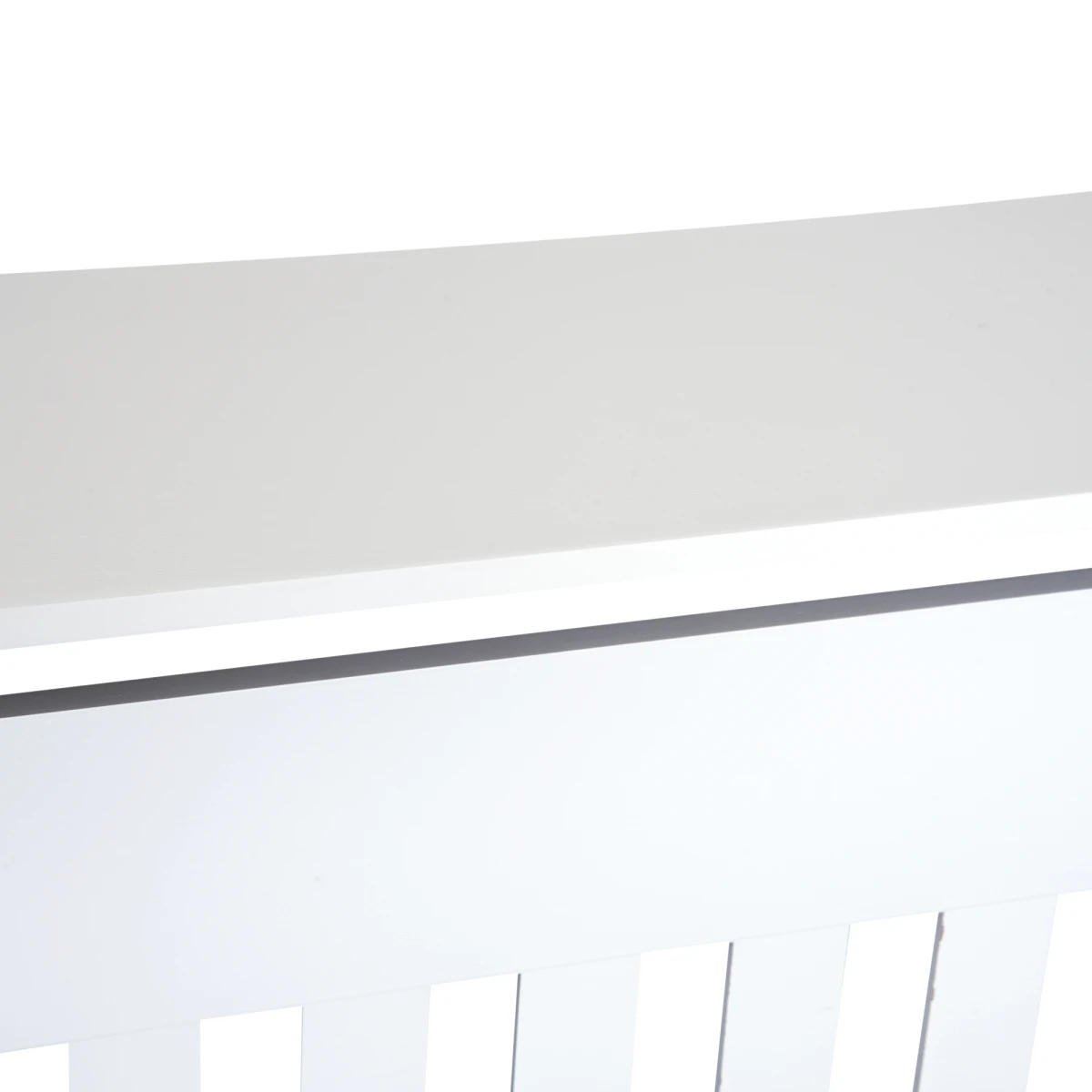 HOMCOM White Painted Radiator Cover Cabinet Standard Size Slatted Vent Top Shelf Wall Mount Home Office - Radiator