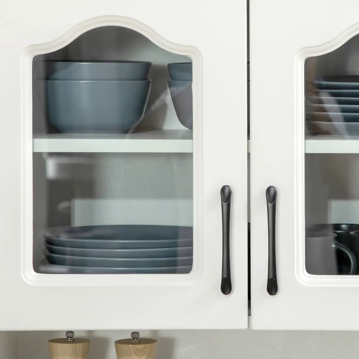 HOMCOM 168cm Kitchen Cupboard Storage Cabinet w/ Shelves & Drawers,Open Counter White - Display Cabinet