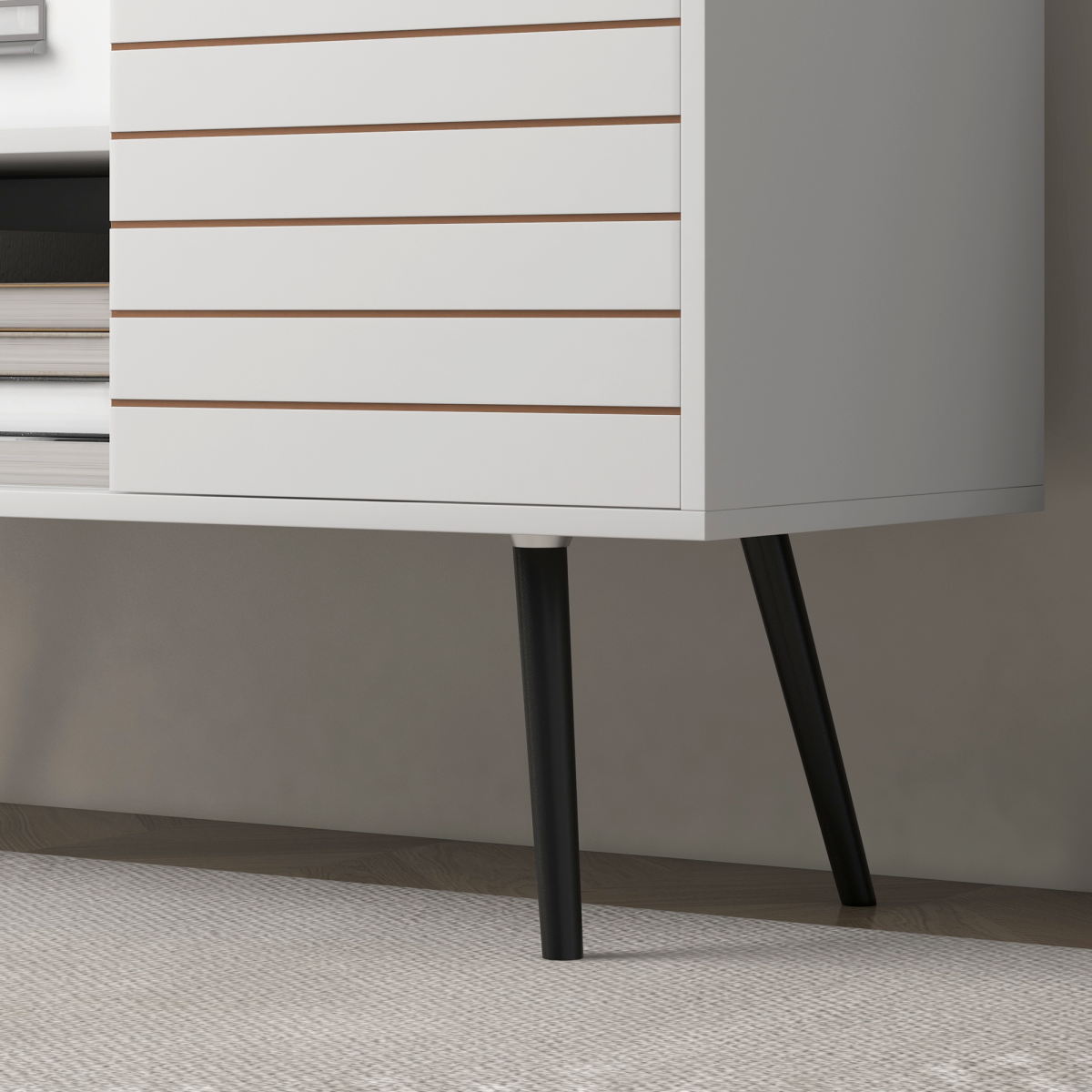 HOMCOM TV Unit 50in Cable Management For Living Room - HOMCOM - Home Symphony