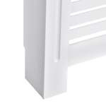 White MDF Radiator Cover 152cm Slatted Safe Home by HOMCOM