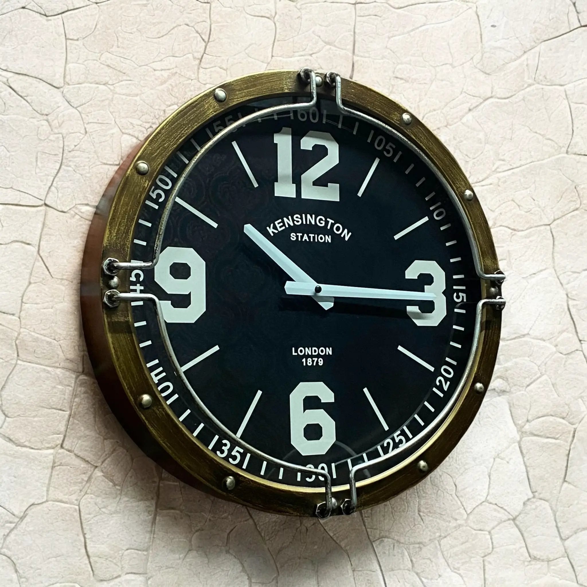 MSL 40CM WALL CLOCK - Black Clock Face - Required 1 x AA Battery - Clock