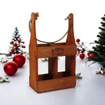 MSL 39CM WOODEN 2 BOTTLE WINE HOLDER - Wine Rack