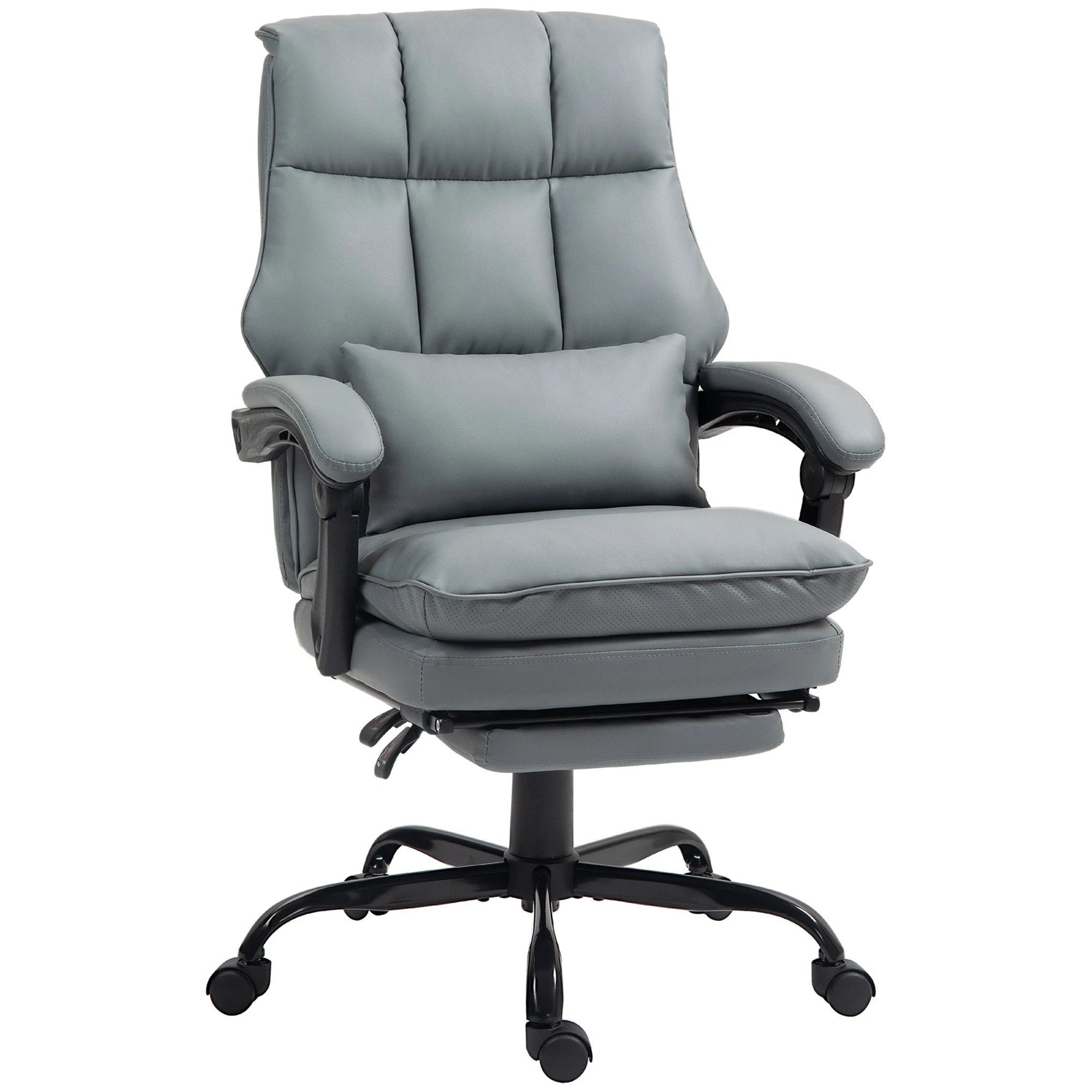 HOMCOM HOMCOM Executive Office Chair, PU Leather Desk Chair with Armrests -