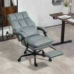 HOMCOM Executive Office Chair, PU Leather Desk Chair with Armrests by HOMCOM