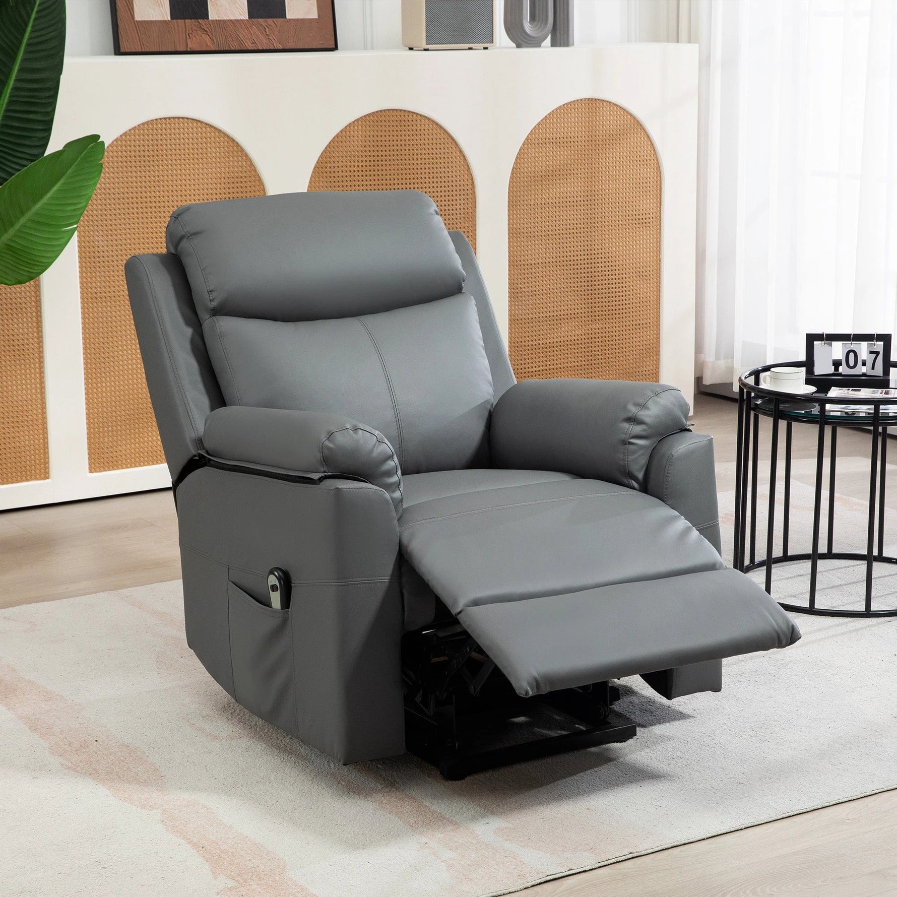 HOMCOM HOMCOM Power Lift Chair Electric Riser Recliner with Remote Control - Recliner
