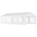 Unbranded 8m Gazebo Garden Marquee Canopy Party Carport Shelter White Outsunny - Gazebos