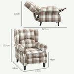 HOMCOM HOMCOM Recliner Chair for Living Room Wingback Chair with Padded Armrest - Recliner