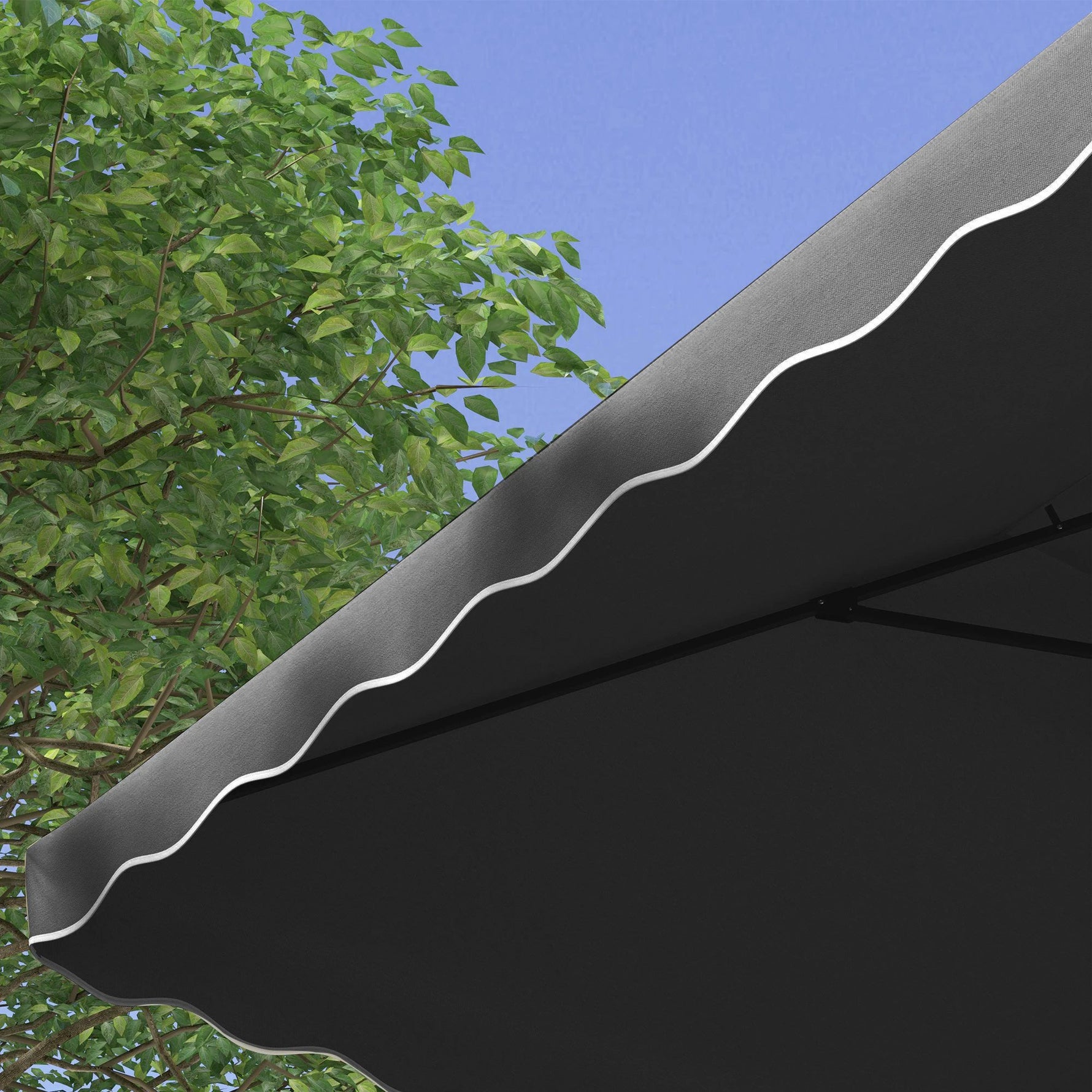 Outsunny 2.5m Square Cantilever Garden Parasol Umbrella with Cross Base, Grey by Outsunny