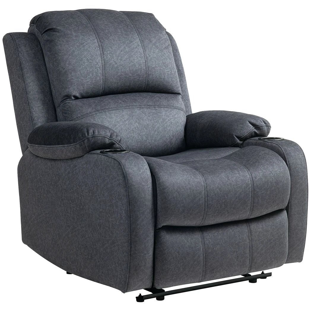 HOMCOM Recliner Armchair for Living Room, Recliner Chair with Cup Holder by HOMCOM