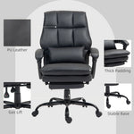 HOMCOM Executive Office Chair, PU Leather Desk Chair with Armrests by HOMCOM