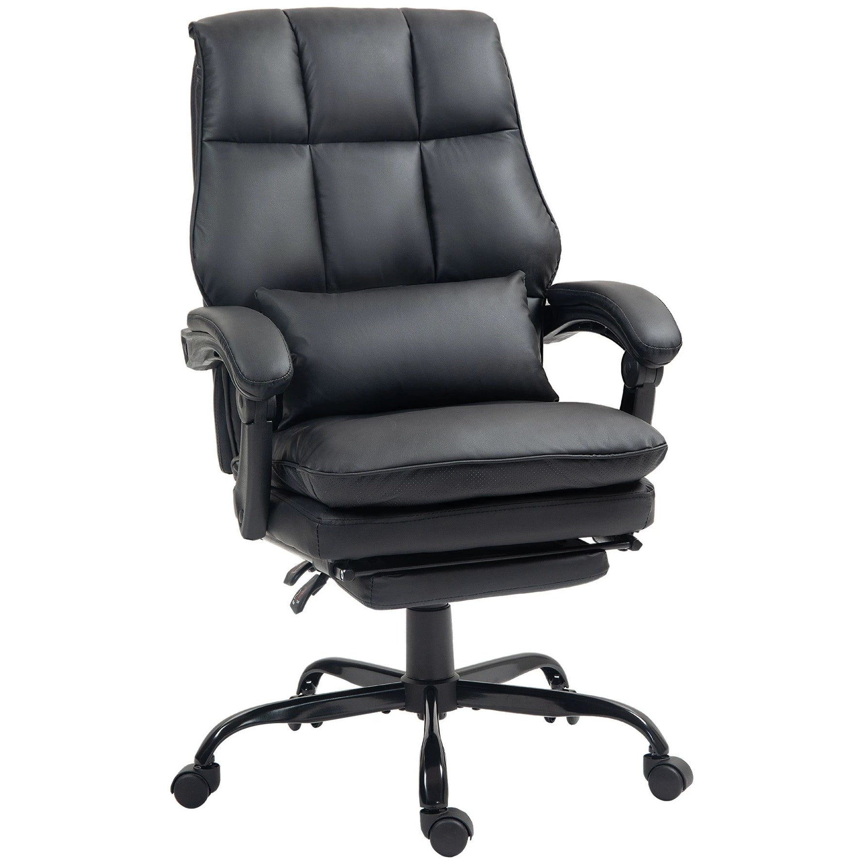 HOMCOM HOMCOM Executive Office Chair, PU Leather Desk Chair with Armrests -
