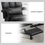 HOMCOM HOMCOM Executive Office Chair, PU Leather Desk Chair with Armrests -
