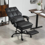 HOMCOM HOMCOM Executive Office Chair, PU Leather Desk Chair with Armrests -